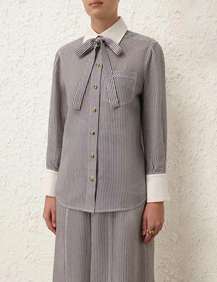 Women Tops Zimmermann Illustration Style Shirt Stripe
