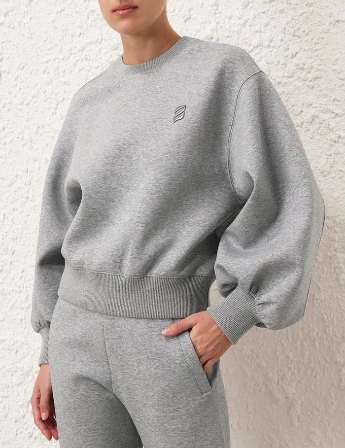 Women Tops Zimmermann Illustration Sweater Grey Marle