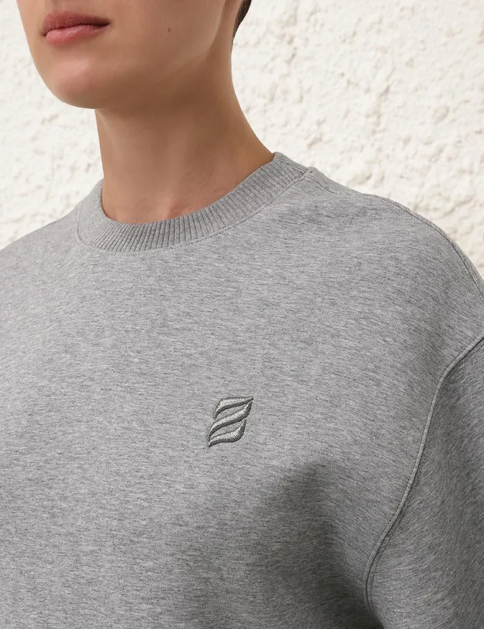 Women Tops Zimmermann Illustration Sweater Grey Marle