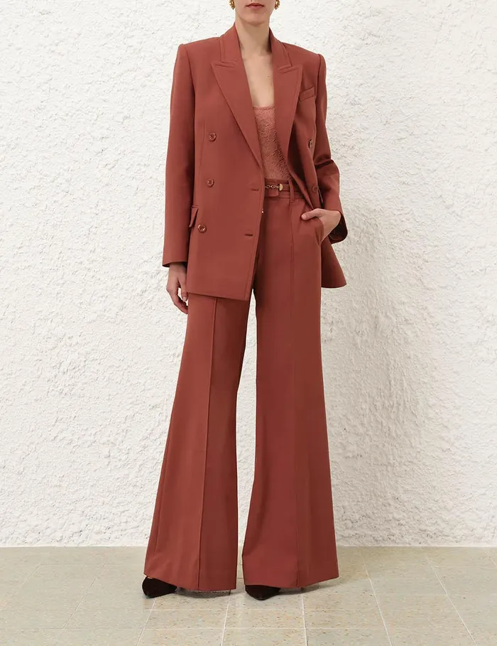 Women Tops Zimmermann Scoop Neck Bodysuit Blush