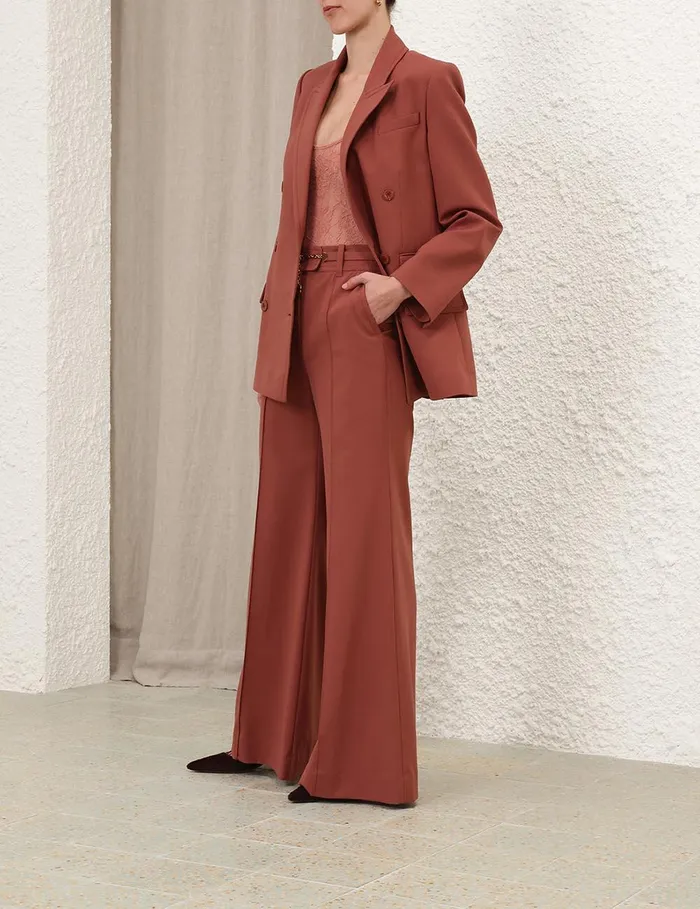 Women Tops Zimmermann Scoop Neck Bodysuit Blush