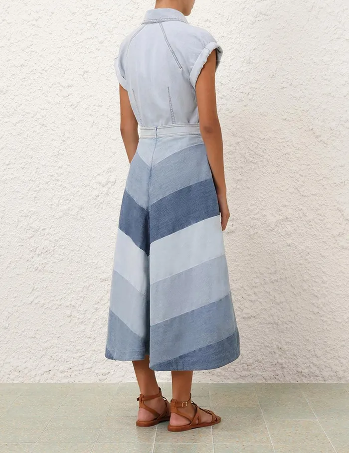 Women Tops Zimmermann Tallow Denim Blouse Seaside
