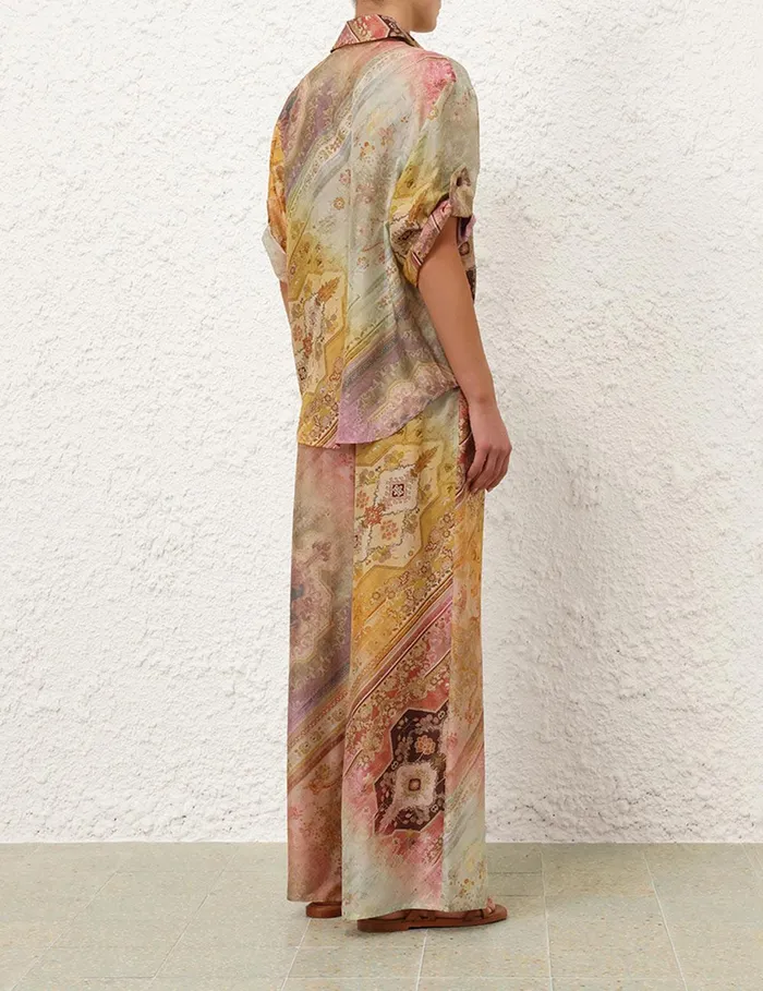 Women Tops Zimmermann Tallow Relaxed Shirt Ombre Multi