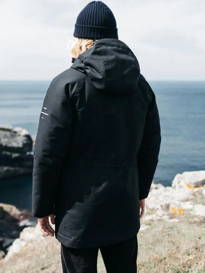 Women Vellus Waterproof Parka Black Finisterre Jackets Coats and Gilets