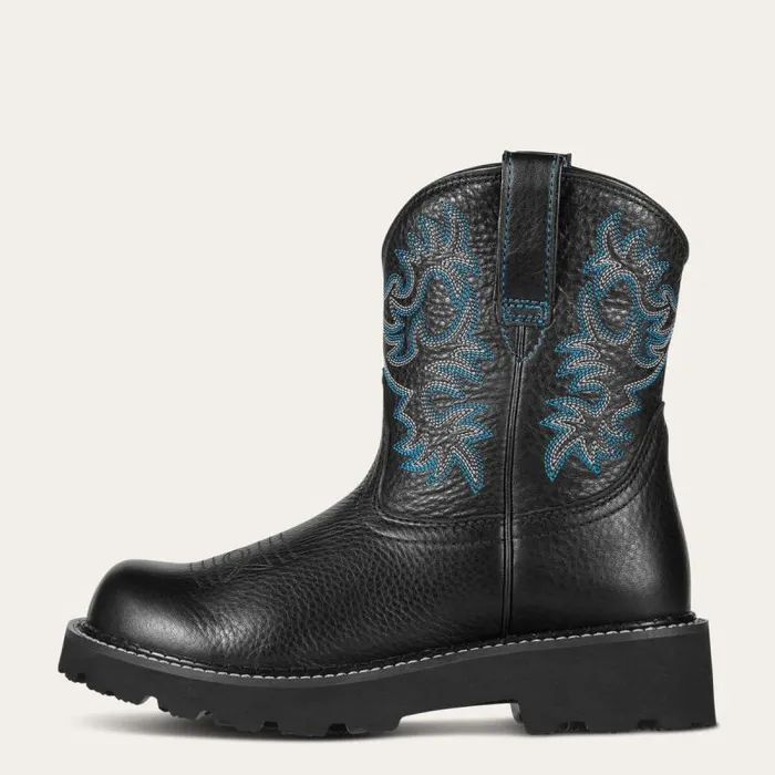 Women Western Boots Ariat Fatbaby Western Boot Black Deertan Women Western Boots Ariat Fatbaby Western Boot Black Deertan