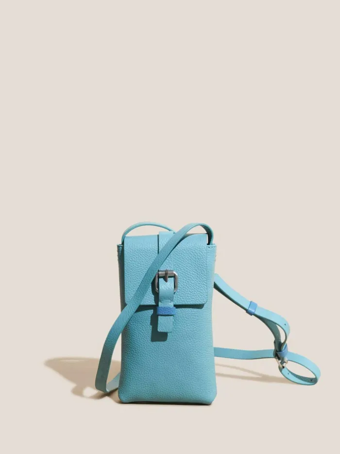 Women White Stuff Bags And Purses Clara Buckle Phone Bag Duck Egg Blue