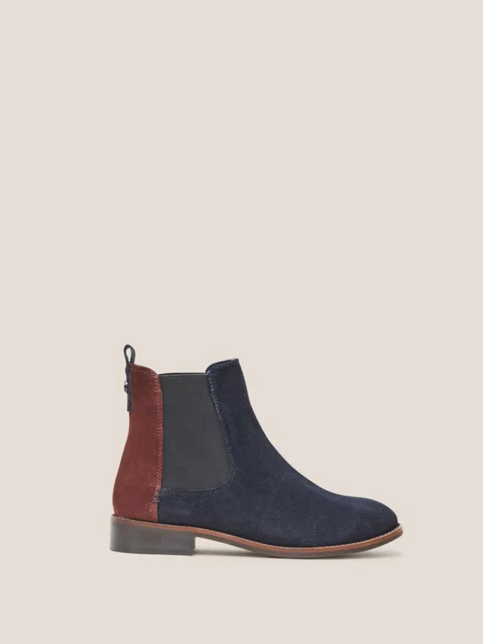 Women White Stuff BOOTS 15 OFF Frankie Suede Chelsea Boot Dark Navy