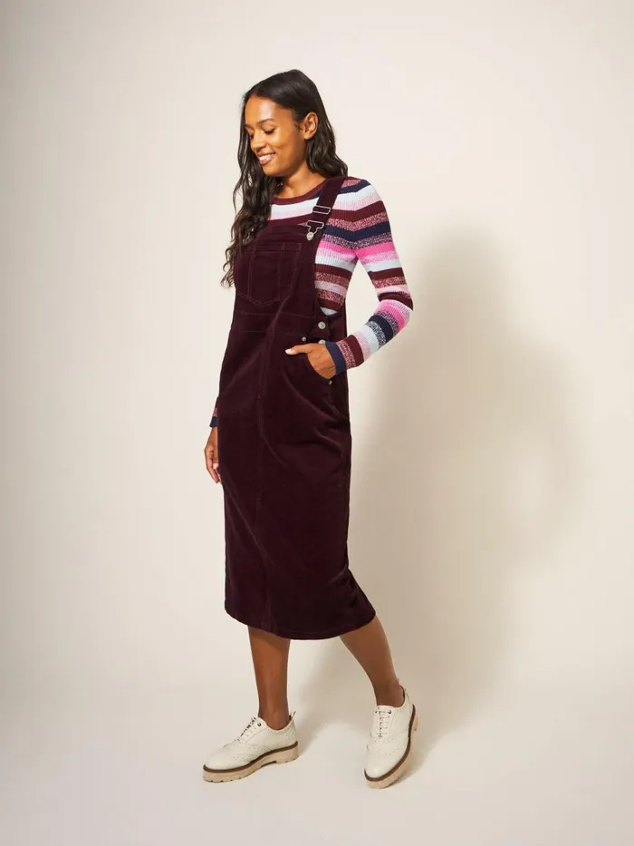 Women White Stuff Dresses Emmie Organic Cord Pinny Dk Plum Women White Stuff Dresses Emmie Organic Cord Pinny Dk Plum