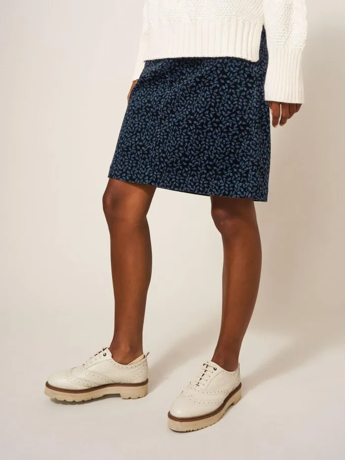 Women White Stuff Partywear Melody Organic Cord Skirt Grey Multi Women White Stuff Partywear Melody Organic Cord Skirt Grey Multi