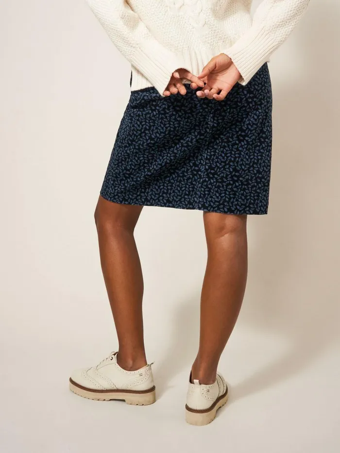 Women White Stuff Partywear Melody Organic Cord Skirt Grey Multi Women White Stuff Partywear Melody Organic Cord Skirt Grey Multi