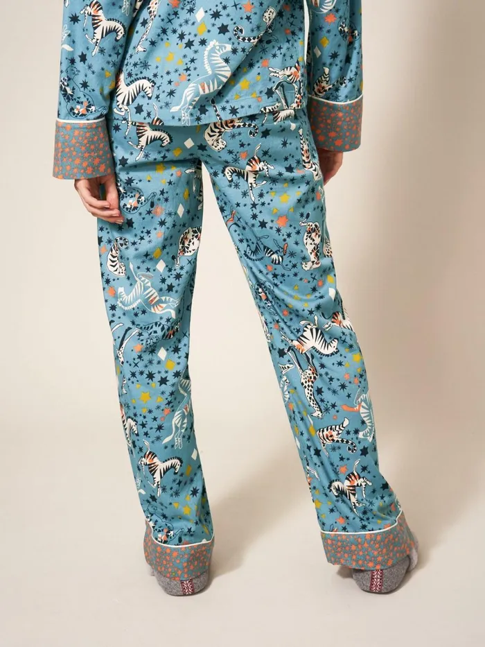 Women White Stuff Pyjamas And Nightwear Nina Organic PJ Bottom Blue Multi Women White Stuff Pyjamas And Nightwear Nina Organic PJ Bottom Blue Multi