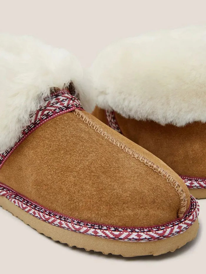 Women White Stuff Pyjamas And Nightwear Suede Shearling Slipper Bootie Mid Tan Women White Stuff Pyjamas And Nightwear Suede Shearling Slipper Bootie Mid Tan