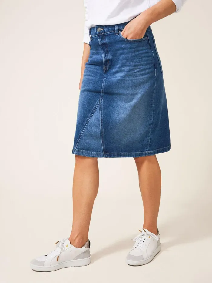 Women White Stuff Skirts Jemma Denim Skirt Mid Denim Women White Stuff Skirts Jemma Denim Skirt Mid Denim