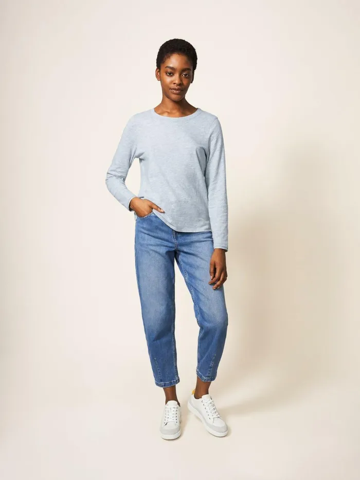 Women White Stuff Tops And Tshirts ANNABEL LS TEE Grey Marl