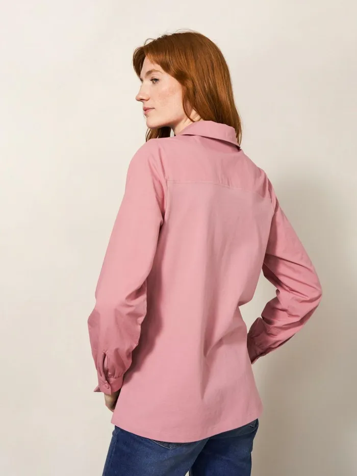 Women White Stuff Tops And Tshirts Fran Plain Shirt Mid Pink Women White Stuff Tops And Tshirts Fran Plain Shirt Mid Pink