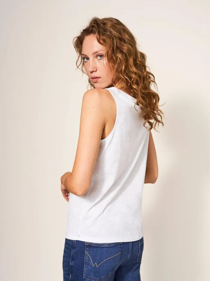Women White Stuff Tops And Tshirts Laila Notch Neck Vest Brilliant White Women White Stuff Tops And Tshirts Laila Notch Neck Vest Brilliant White