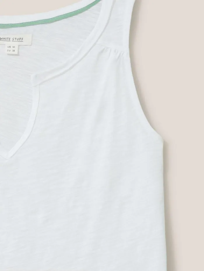 Women White Stuff Tops And Tshirts Laila Notch Neck Vest Brilliant White Women White Stuff Tops And Tshirts Laila Notch Neck Vest Brilliant White