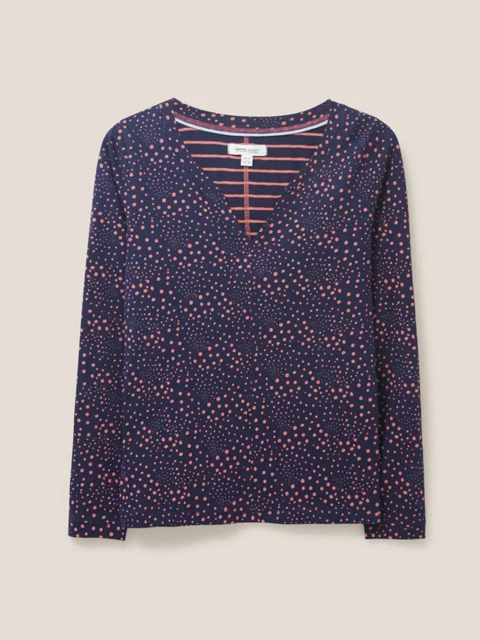 Women White Stuff Tops And Tshirts Nelly Long Sleeve TShirt Navy Multi Women White Stuff Tops And Tshirts Nelly Long Sleeve TShirt Navy Multi