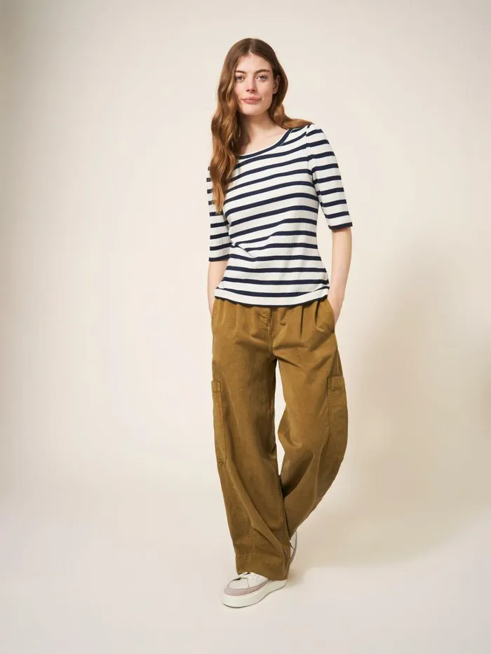 Women White Stuff Tops And Tshirts STRIPE PUFF SLEEVE White Multi Women White Stuff Tops And Tshirts STRIPE PUFF SLEEVE White Multi