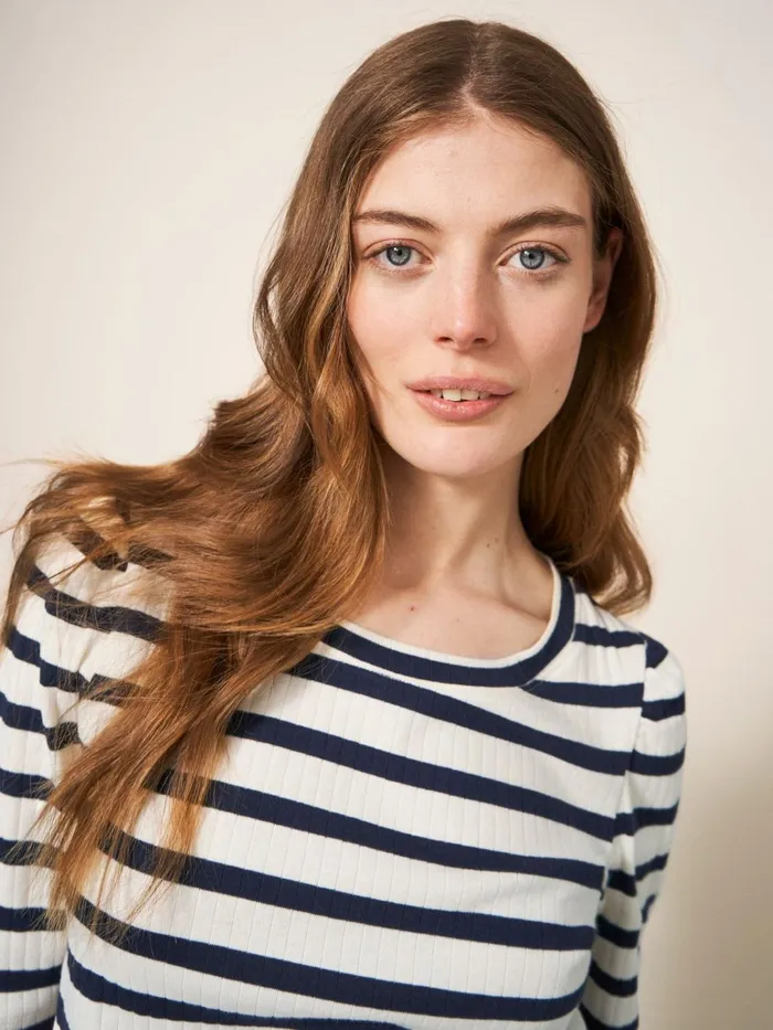 Women White Stuff Tops And Tshirts STRIPE PUFF SLEEVE White Multi Women White Stuff Tops And Tshirts STRIPE PUFF SLEEVE White Multi