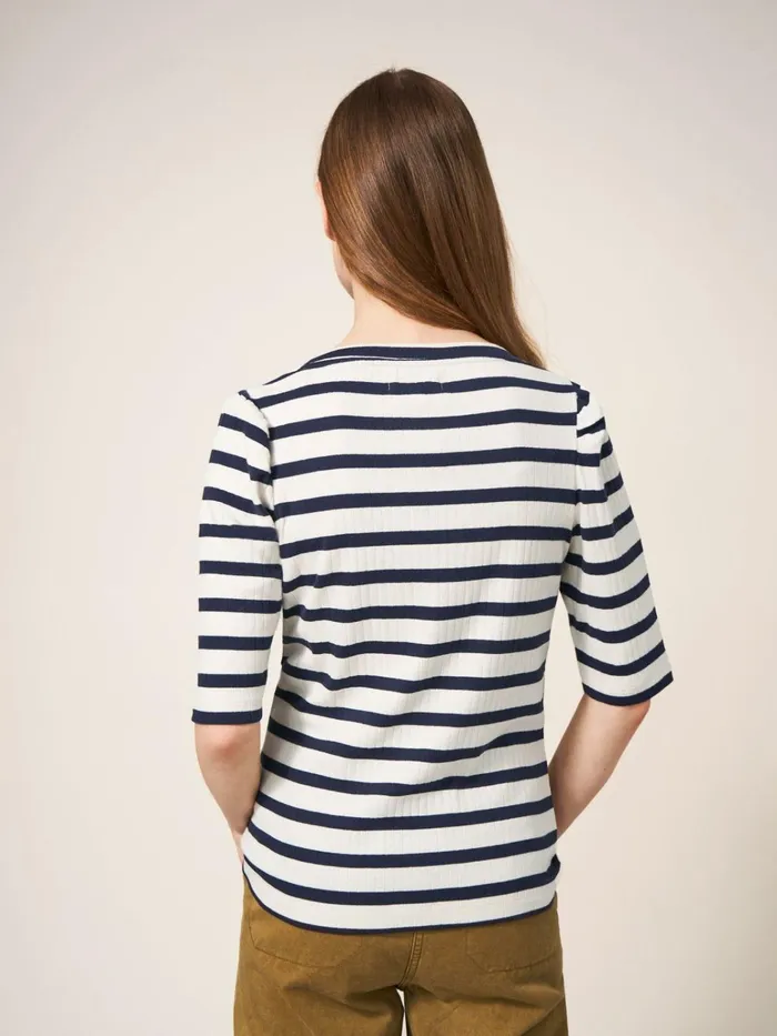 Women White Stuff Tops And Tshirts STRIPE PUFF SLEEVE White Multi Women White Stuff Tops And Tshirts STRIPE PUFF SLEEVE White Multi