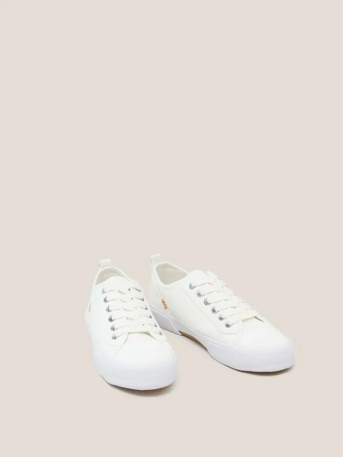 Women White Stuff Trainers Pippa Canvas Lace Up Trainer Natural White Women White Stuff Trainers Pippa Canvas Lace Up Trainer Natural White