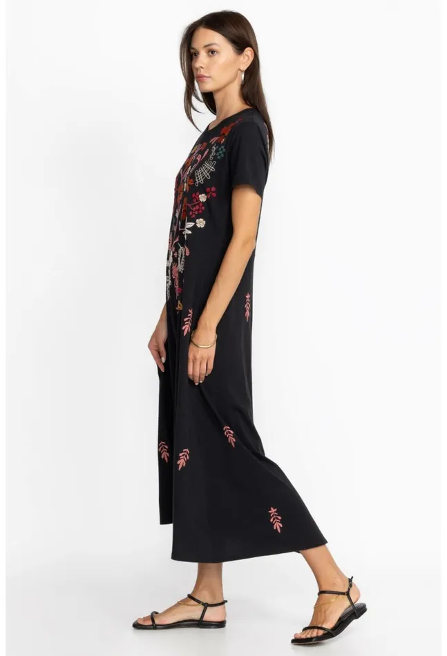 Women Zuzu Knit TShirt Dress Black Johnny Was Dresses