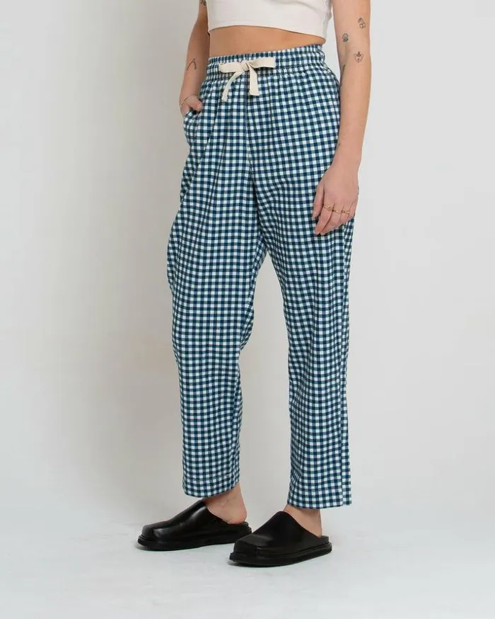 Womens Deus Ex Machina Pants Caitlyn Pant 8211 Opal Gingham Opal Gingham