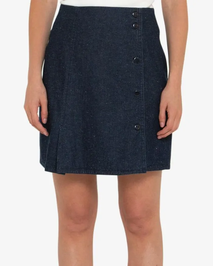 Womens Deus Ex Machina Skirts Marie Skirt 8211 Dark Indigo Dark Indigo