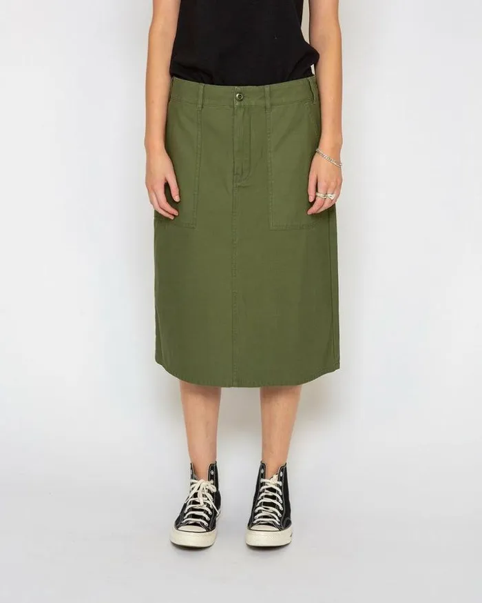 Womens Deus Ex Machina Skirts Olivia Skirt 8211 Clover Green Clover Green
