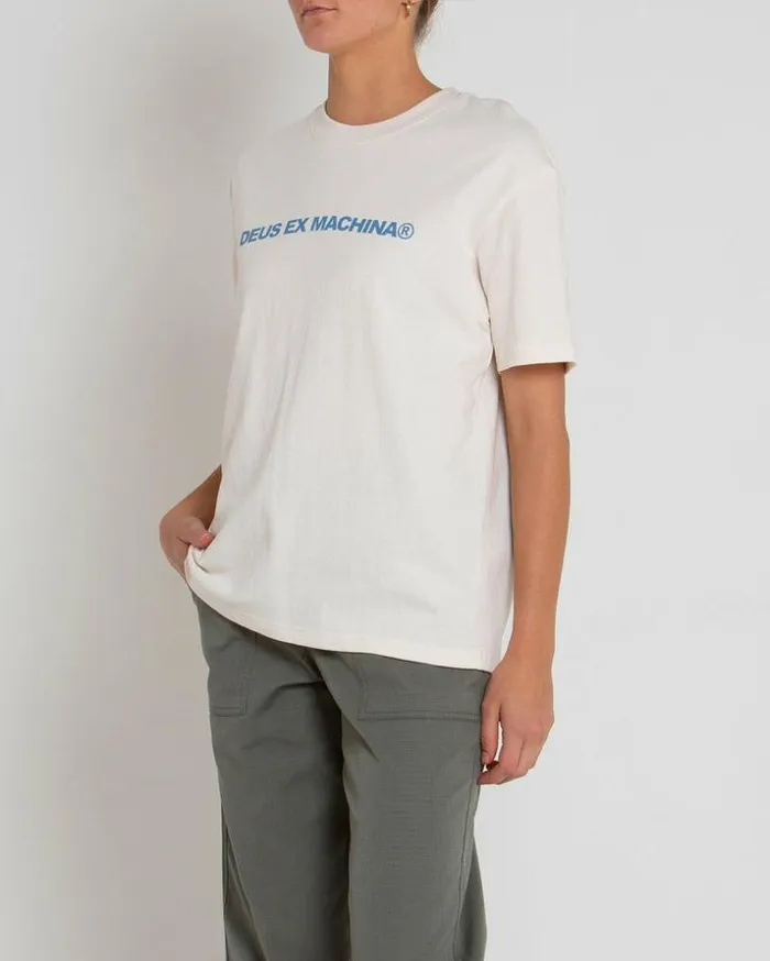 Womens Deus Ex Machina Tees Namesake Tee 8211 White Sand White Sand