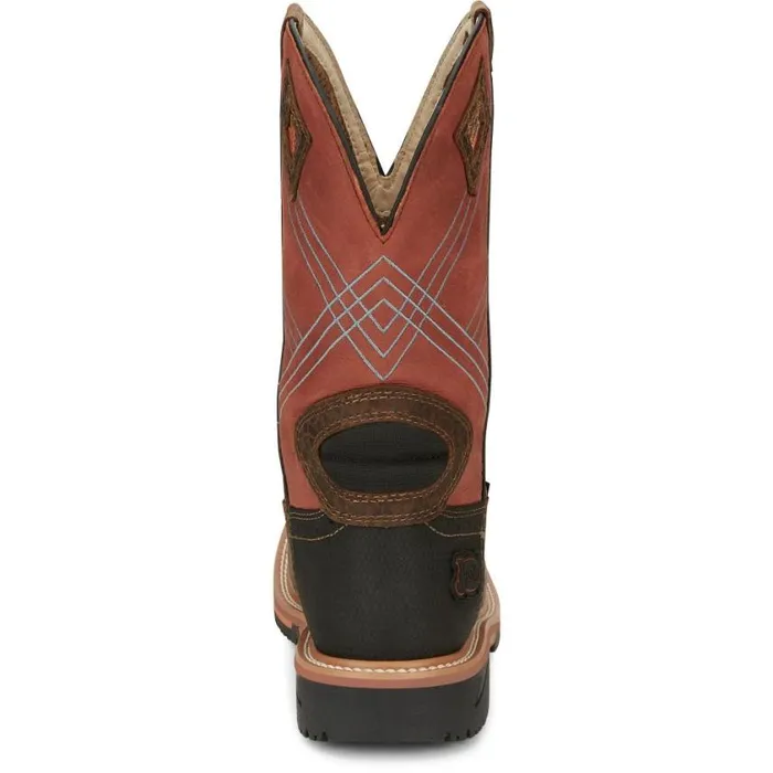 Work Men Justin Boots Dalhart 12034 Waterproof Work Boot Caramel 040brown041