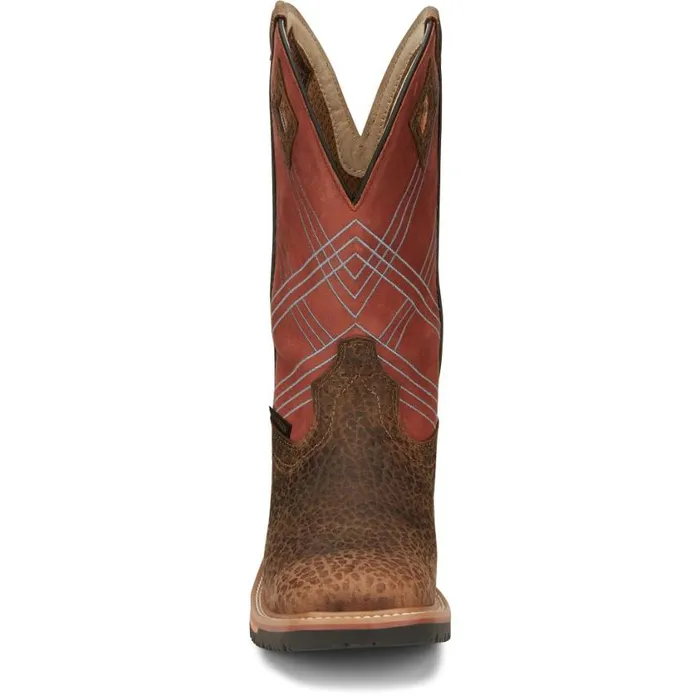 Work Men Justin Boots Dalhart 12034 Waterproof Work Boot Caramel 040brown041