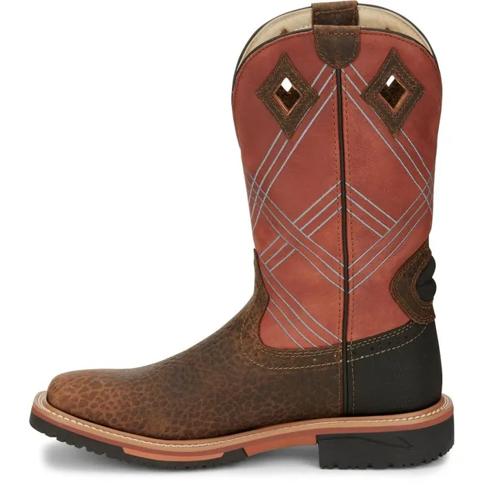 Work Men Justin Boots Dalhart 12034 Waterproof Work Boot Caramel 040brown041