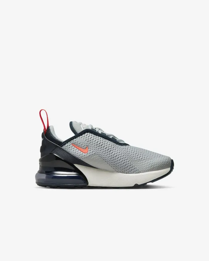 Younger Kids 3 8211 7 Years Kids Nike Air Max 270 Light Smoke Greydark Obsidianphantombright Crimson