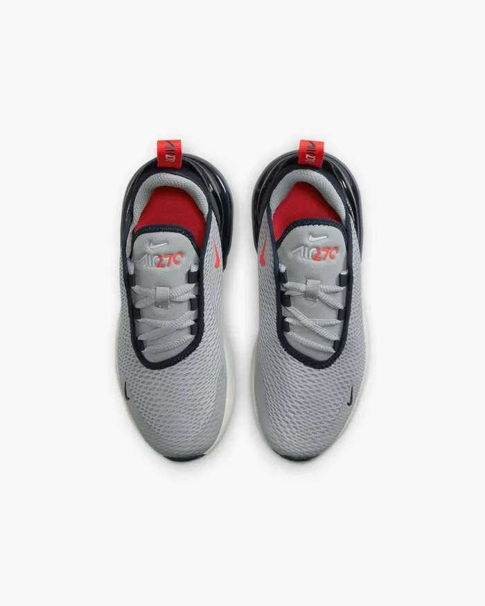 Younger Kids 3 8211 7 Years Kids Nike Air Max 270 Light Smoke Greydark Obsidianphantombright Crimson