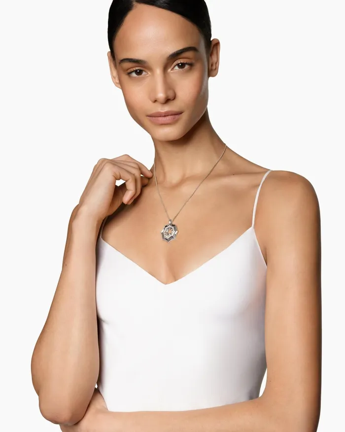 Zig Zag Stax Pendant Necklace In Sterling Silver With Diamonds 28mm Women David Yurman Pendant Zig Zag Stax Pendant Necklace In Sterling Silver With Diamonds 28mm Women David Yurman Pendant