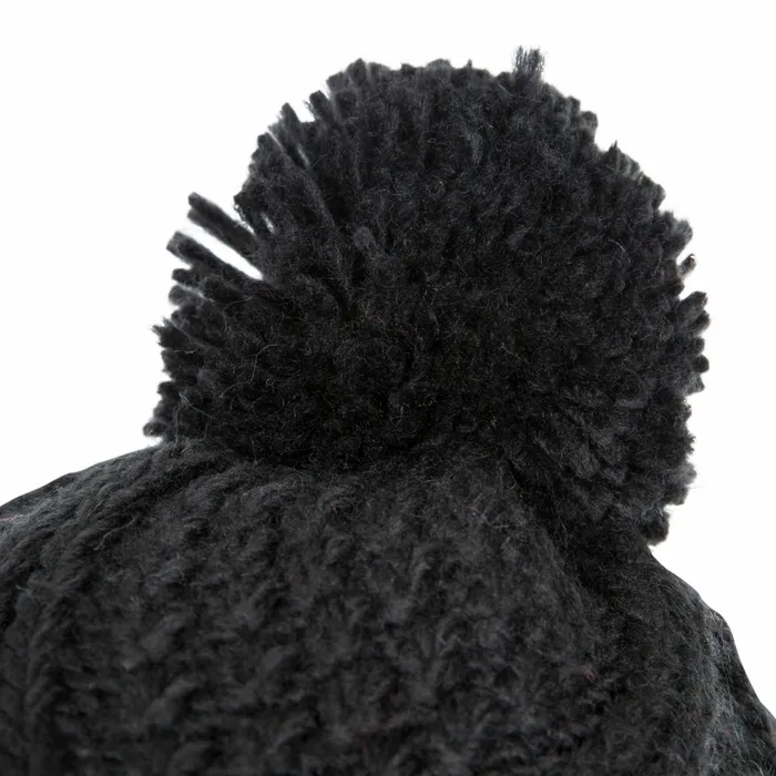 Zyra Knitted Bobble Hat Black Women Trespass Hats